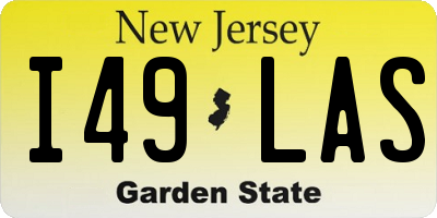 NJ license plate I49LAS