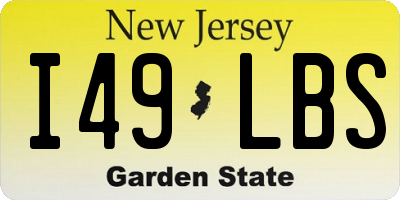 NJ license plate I49LBS