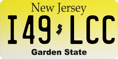 NJ license plate I49LCC