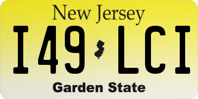 NJ license plate I49LCI
