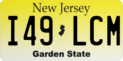 NJ license plate I49LCM