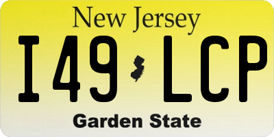 NJ license plate I49LCP