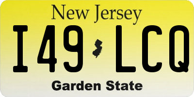 NJ license plate I49LCQ