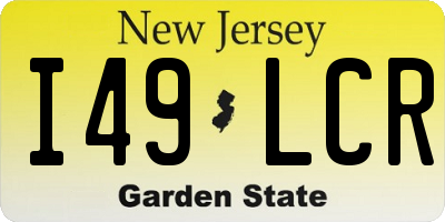 NJ license plate I49LCR