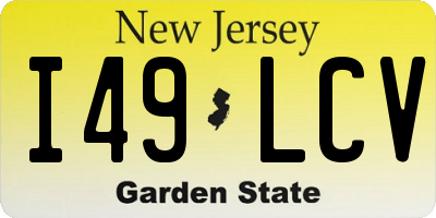 NJ license plate I49LCV