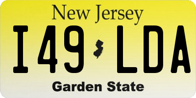NJ license plate I49LDA