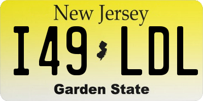 NJ license plate I49LDL