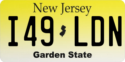 NJ license plate I49LDN