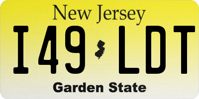 NJ license plate I49LDT