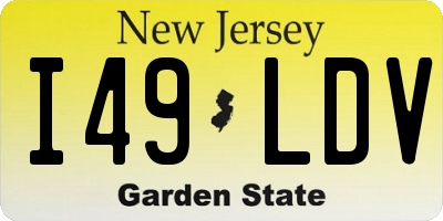 NJ license plate I49LDV
