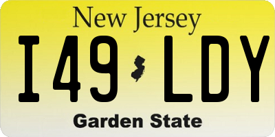 NJ license plate I49LDY