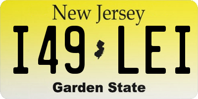 NJ license plate I49LEI