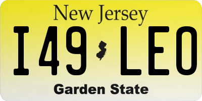 NJ license plate I49LEO