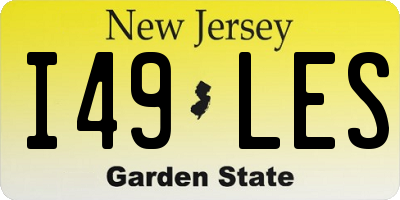 NJ license plate I49LES