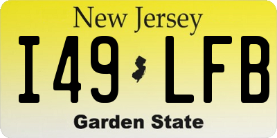 NJ license plate I49LFB