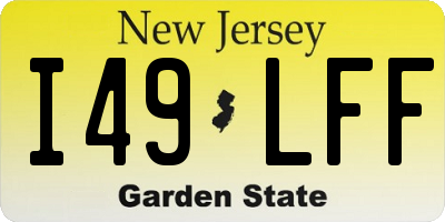 NJ license plate I49LFF