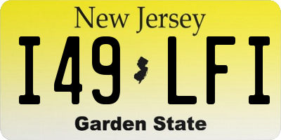 NJ license plate I49LFI