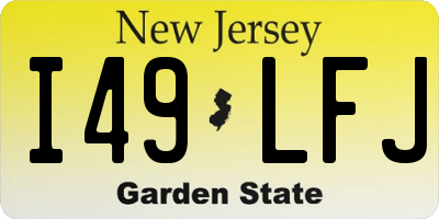NJ license plate I49LFJ