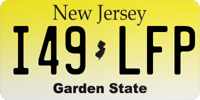 NJ license plate I49LFP