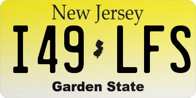 NJ license plate I49LFS