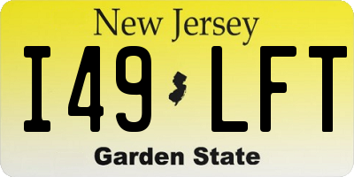 NJ license plate I49LFT