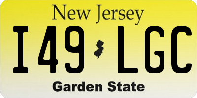NJ license plate I49LGC