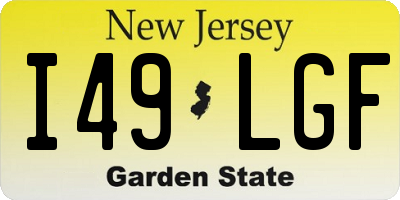 NJ license plate I49LGF