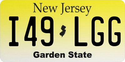 NJ license plate I49LGG