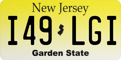 NJ license plate I49LGI