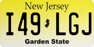 NJ license plate I49LGJ