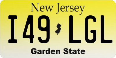 NJ license plate I49LGL