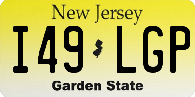 NJ license plate I49LGP