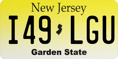 NJ license plate I49LGU