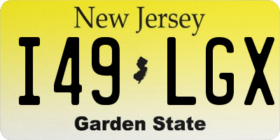 NJ license plate I49LGX
