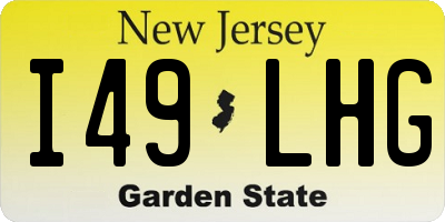 NJ license plate I49LHG