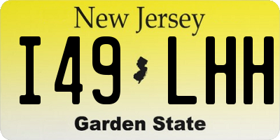 NJ license plate I49LHH