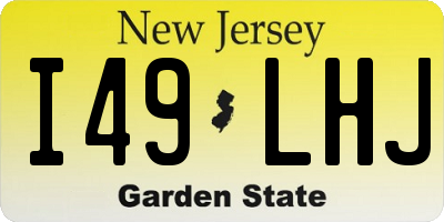 NJ license plate I49LHJ