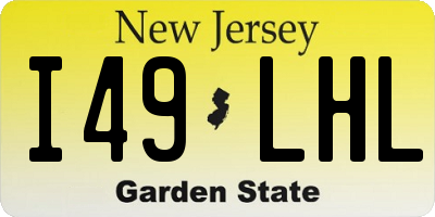 NJ license plate I49LHL