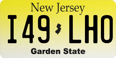 NJ license plate I49LHO