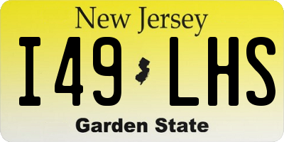 NJ license plate I49LHS