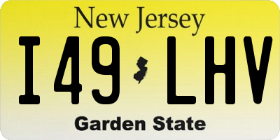 NJ license plate I49LHV