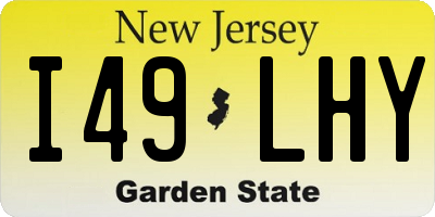 NJ license plate I49LHY