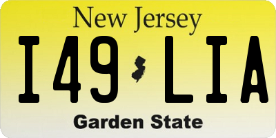 NJ license plate I49LIA