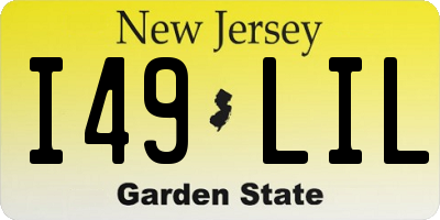 NJ license plate I49LIL