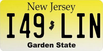 NJ license plate I49LIN