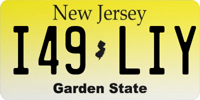 NJ license plate I49LIY