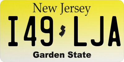 NJ license plate I49LJA