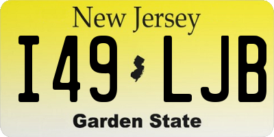 NJ license plate I49LJB