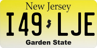 NJ license plate I49LJE