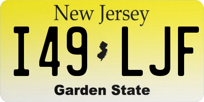 NJ license plate I49LJF